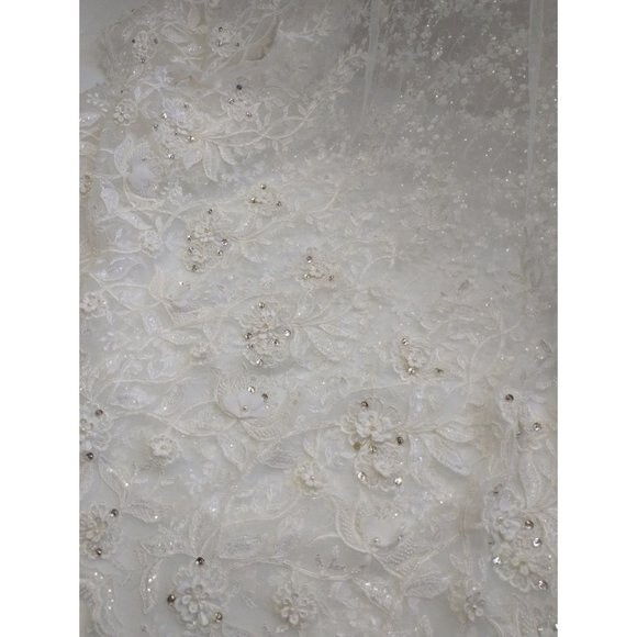 Eve of Milady Wedding Dress Strapless Fit and Flare Couture Collection Size 8 - Picture 12 of 12